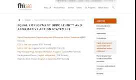 
							         Equal employment opportunity and affirmative action statement | FHI 360								  
							    