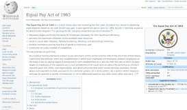 
							         Equal Pay Act of 1963 - Wikipedia								  
							    