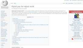 
							         Equal pay for equal work - Wikipedia								  
							    
