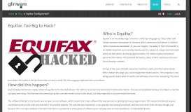
							         Equifax, Too Big to Hack? - Network Security								  
							    