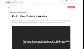 
							         Equinix Cloud Exchange Overview | Equinix Videos								  
							    