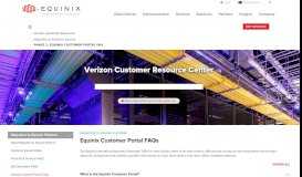 
							         Equinix Customer Portal FAQs | Phase 1 Integration | Verizon ...								  
							    