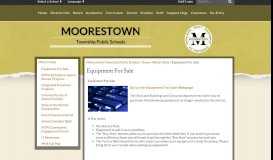 
							         Equipment For Sale - Moorestown Township Public Schools								  
							    