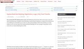
							         Equitas Bank Net Banking: Registration, Login, FAQ, Fund ...								  
							    