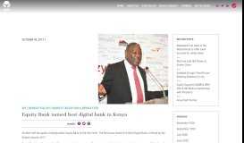 
							         Equity Bank named best digital bank in Kenya – Arise								  
							    