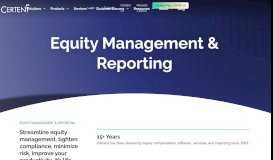 
							         Equity Management & Reporting - Certent								  
							    