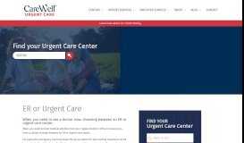 
							         ER or Urgent Care | CareWell Urgent Care								  
							    