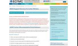 
							         ERAS Support Services - AAMC's Letter of Recommendation ... - ECFMG								  
							    
