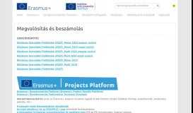 
							         Erasmus+ Beszámolás folyamata								  
							    