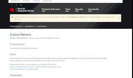 
							         Erebus Malware - Red Hat Customer Portal								  
							    