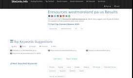 
							         Eresources westmoreland pa us Results For Websites Listing								  
							    