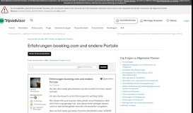 
							         Erfahrungen booking.com und andere Portale - Allgemeine Themen ...								  
							    