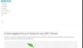 
							         Erfahrungsbericht zum Relaunch des Döhler-SAP-Portals - VANTAiO								  
							    