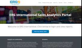 
							         ERG International Sales Analytics Portal - ERG International								  
							    