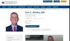 
							         Eric C. Mirsky, MD - Summit Medical Group Orthopedics								  
							    