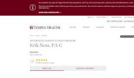 
							         Erik Ness | Temple Health								  
							    