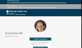 
							         Erin Arnold, M.D. - Rheumatology - Skokie, IL 600 - Advocate								  
							    
