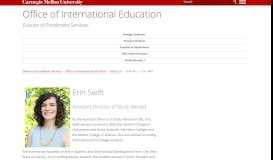 
							         Erin Swift - Office of International Education - Division of Enrollment ...								  
							    