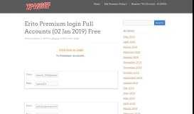 
							         Erito Premium login Full Accounts - xpassgf								  
							    