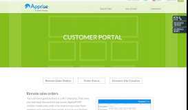
							         ERP Solutions - Remote Order Entry - Customer Portal | Apprise								  
							    
