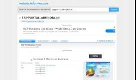 
							         erpportal.airindia.in at WI. SAP NetWeaver Portal								  
							    