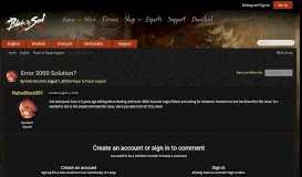 
							         Error 3000 Solution? - Player to Player Support - Blade & Soul Forums								  
							    