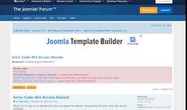 
							         Error Code 403 Access Denied - Joomla! Forum - community, help and ...								  
							    