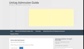 
							         Error login in to unilag postgraduate application portal Archives ...								  
							    
