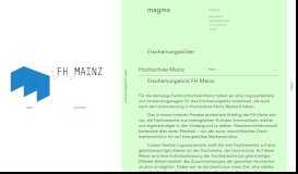 
							         Erscheinungsbild FH Mainz – magma								  
							    