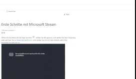 
							         Erste Schritte mit Microsoft Stream | Microsoft Docs								  
							    