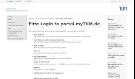 
							         Erstlogin am portal.myTUM.de - TUM								  
							    