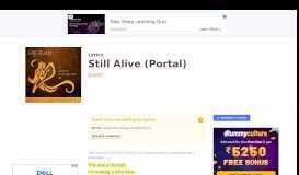 
							         Erutan - Still Alive (Portal) Lyrics | Musixmatch								  
							    