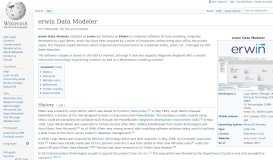 
							         erwin Data Modeler - Wikipedia								  
							    