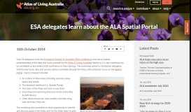 
							         ESA delegates learn about the ALA Spatial Portal – Atlas of Living ...								  
							    