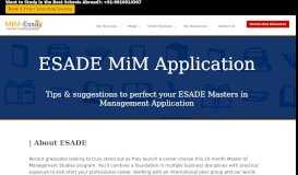 
							         ESADE MiM Essays - Understand how to perfect your ESADE Essays								  
							    