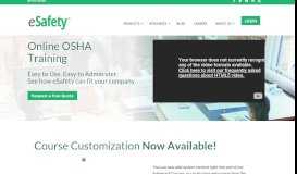 
							         eSafety - OSHA Training Online								  
							    
