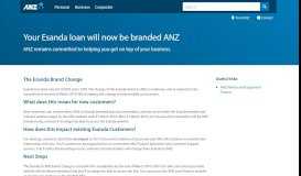 
							         Esanda loans FAQs | ANZ								  
							    