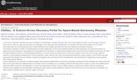 
							         ESASky: A Science-Driven Discovery Portal for Space-Based ...								  
							    