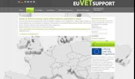 
							         ESCO portal launched today: euVETsupport - Support structures for ...								  
							    