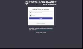 
							         Escolar Manager - Portal do Professor								  
							    