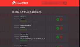
							         eselfcare.mtn.com.gh passwords - BugMeNot								  
							    