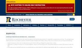
							         eServices – Rochester Community and Technical College								  
							    