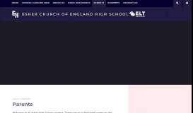 
							         Esher Church of England High School - Parents								  
							    