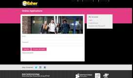 
							         Esher College: Login | Online Applications								  
							    
