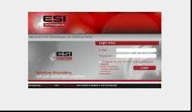 
							         ESI - Technical Portal - Login								  
							    