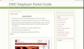 
							         ESIC Employer Portal Guide: Login Page								  
							    