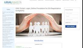 
							         ESIC Portal Login | ESIC services and the online procedure ...								  
							    