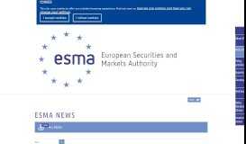 
							         ESMA updates its Benchmarks Register								  
							    