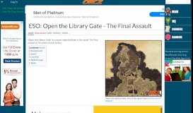 
							         ESO: Open the Library Gate - The Final Assault - Orcz.com, The Video ...								  
							    