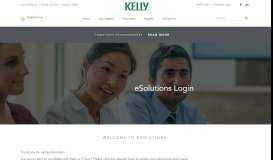 
							         eSolutions Login - Kelly Services								  
							    